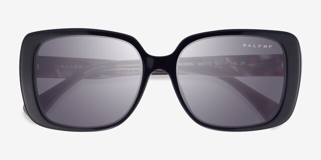 Ralph RA5298U Shiny Black AcetateSunglass Frames from EyeBuyDirect, Closed View