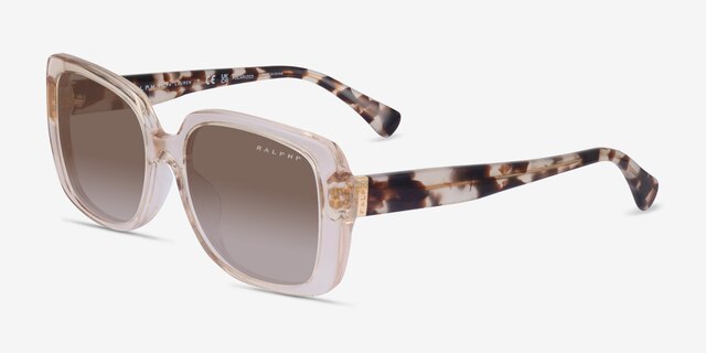 Ralph RA5298U Clear Brown AcetateSunglass Frames from EyeBuyDirect, Angle View