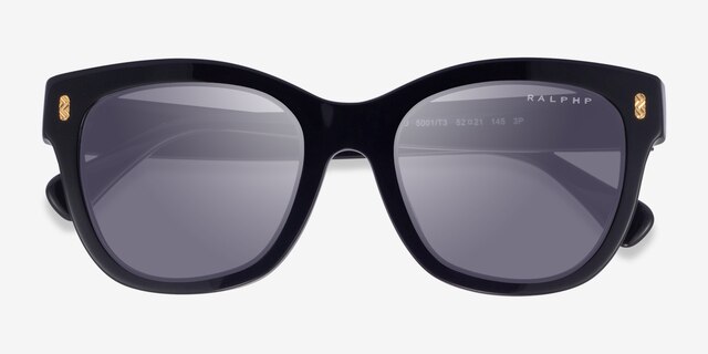 Ralph RA5301U Shiny Black AcetateSunglass Frames from EyeBuyDirect, Closed View