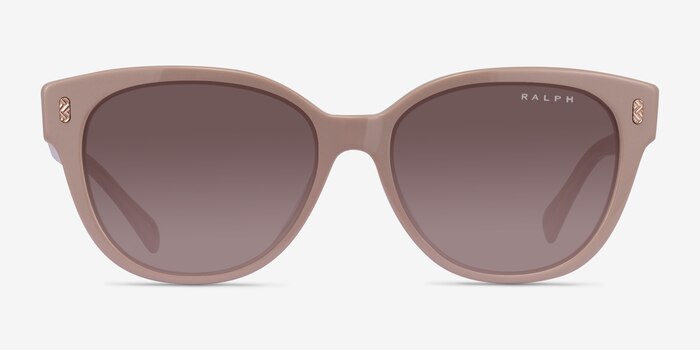Ralph RA5305U Shiny Solid Brown Acetate Sunglass Frames from EyeBuyDirect
