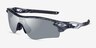Oakley Radarlock Gray Plaid PlasticSunglass Frames from EyeBuyDirect, Angle View