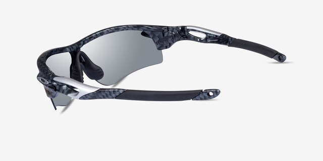 Oakley Radarlock Gray Plaid PlasticSunglass Frames from EyeBuyDirect, Side View