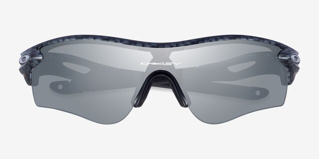 Oakley Radarlock Gray Plaid PlasticSunglass Frames from EyeBuyDirect, Closed View