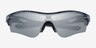 Oakley Radarlock Gray Plaid PlasticSunglass Frames from EyeBuyDirect, Closed View