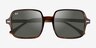 Ray-Ban RB1973 Square Ii Tortoise AcetateSunglass Frames from EyeBuyDirect, Closed View