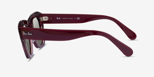 Ray-Ban State Street Floral Red AcetateSunglass Frames from EyeBuyDirect, Side View