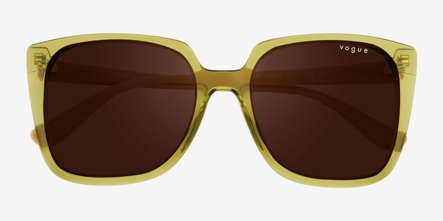 Vogue Eyewear VO5411S Transparent Green PlasticSunglass Frames from EyeBuyDirect, Closed View