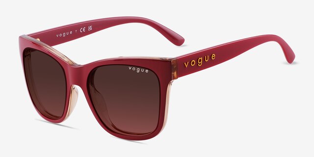 Vogue Eyewear VO5428S Matte Red PlasticSunglass Frames from EyeBuyDirect, Angle View