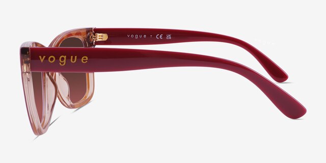 Vogue Eyewear VO5428S Matte Red PlasticSunglass Frames from EyeBuyDirect, Side View