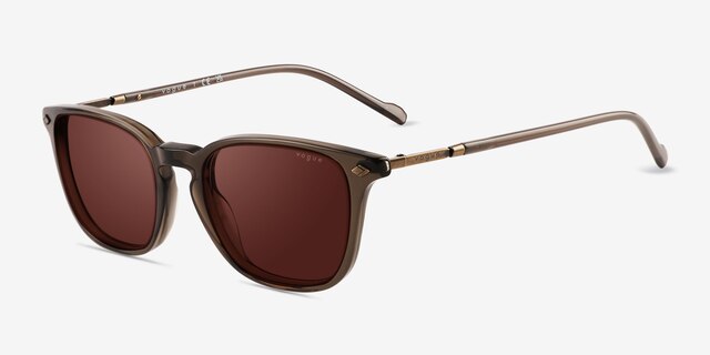 Vogue Eyewear VO5431S Transparent Brown AcetateSunglass Frames from EyeBuyDirect, Angle View