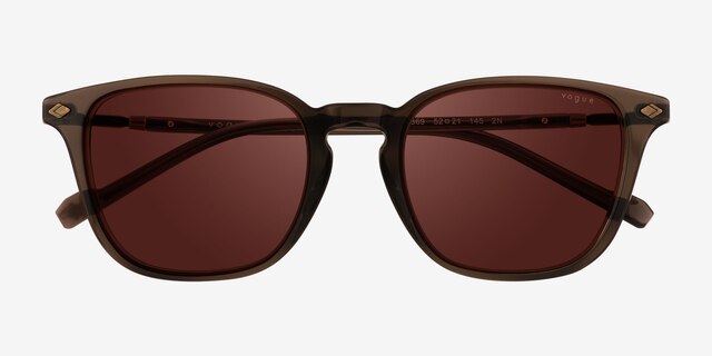 Vogue Eyewear VO5431S Transparent Brown AcetateSunglass Frames from EyeBuyDirect, Closed View