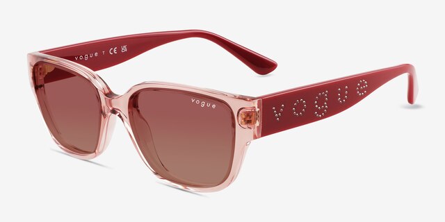 Vogue Eyewear VO5459SB Transparent Pink PlasticSunglass Frames from EyeBuyDirect, Angle View