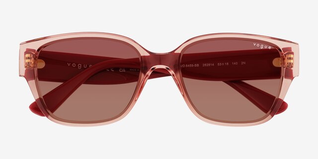 Vogue Eyewear VO5459SB Transparent Pink PlasticSunglass Frames from EyeBuyDirect, Closed View