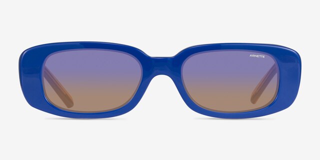 ARNETTE Litty Matte Blue AcétateSoleil de Lunette de vue d'EyeBuyDirect, Vue de Face