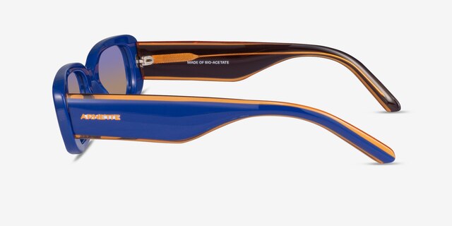ARNETTE Litty Matte Blue AcétateSoleil de Lunette de vue d'EyeBuyDirect, Vue de Côté
