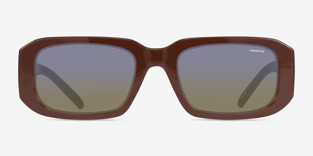 ARNETTE Thekidd Matte Chocolate AcétateSoleil de Lunette de vue d'EyeBuyDirect, Vue de Face