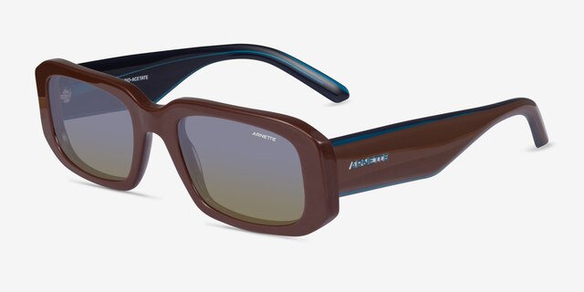 ARNETTE Thekidd Matte Chocolate AcétateSoleil de Lunette de vue d'EyeBuyDirect, Vue d'Angle