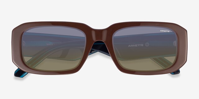 ARNETTE Thekidd Matte Chocolate AcétateSoleil de Lunette de vue d'EyeBuyDirect, Vue Rapprochée