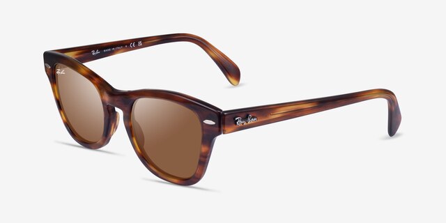 Ray-Ban RB0707S Tortoise Brown PlasticSunglass Frames from EyeBuyDirect, Angle View
