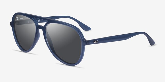Ray-Ban RB4376 Navy PlasticSunglass Frames from EyeBuyDirect, Angle View