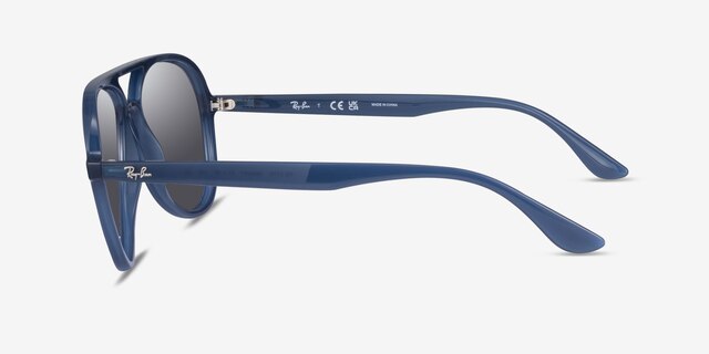Ray-Ban RB4376 Navy PlasticSunglass Frames from EyeBuyDirect, Side View