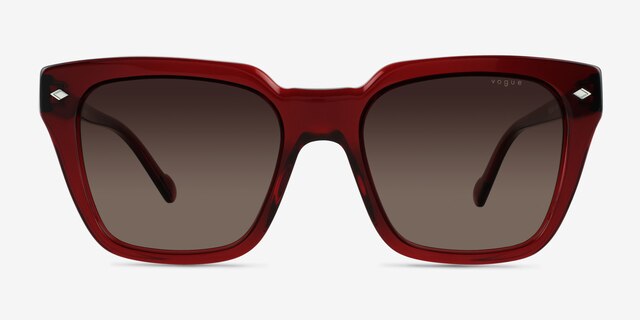 Vogue Eyewear VO5380S Clear Dark Red AcetateSunglass Frames from EyeBuyDirect, Front View
