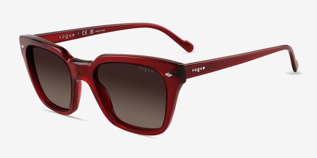 Vogue Eyewear VO5380S Clear Dark Red AcetateSunglass Frames from EyeBuyDirect, Angle View