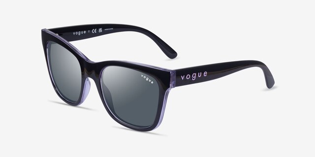 Vogue Eyewear VO5428S Black Purple PlasticSunglass Frames from EyeBuyDirect, Angle View