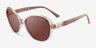 Vogue Eyewear VO5475SB Transparent Pink PlasticSunglass Frames from EyeBuyDirect, Angle View