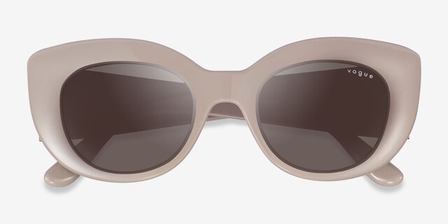Vogue Eyewear VO5480S Matte Milk Tea PlasticSunglass Frames from EyeBuyDirect, Closed View