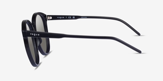 Vogue Eyewear VO5509S Ischia Shiny Black AcetateSunglass Frames from EyeBuyDirect, Side View