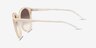 Vogue Eyewear VO5509S Ischia Striped Milk Tea AcetateSunglass Frames from EyeBuyDirect, Side View