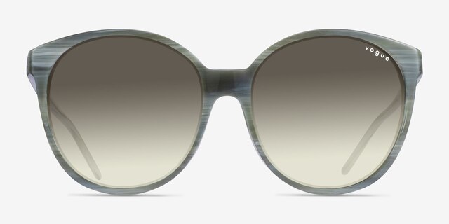 Vogue Eyewear VO5509S Ischia Striped Green AcetateSunglass Frames from EyeBuyDirect, Front View