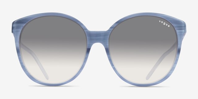 Vogue Eyewear VO5509S Ischia Striped Blue AcetateSunglass Frames from EyeBuyDirect, Front View