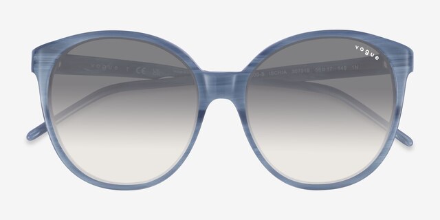 Vogue Eyewear VO5509S Ischia Striped Blue AcetateSunglass Frames from EyeBuyDirect, Closed View