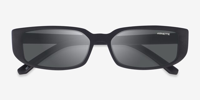ARNETTE Jet Black Eco-friendlySunglass Frames from EyeBuyDirect, Closed View