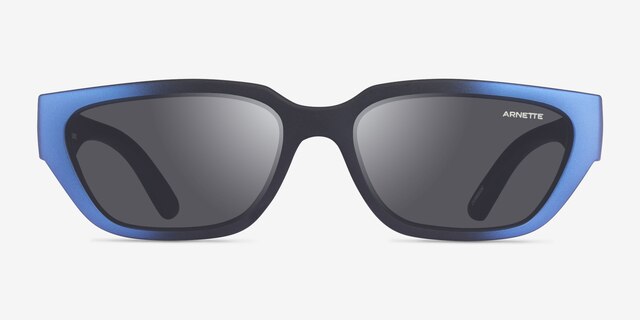 ARNETTE Curbside Black Blue Eco-friendlySunglass Frames from EyeBuyDirect, Front View