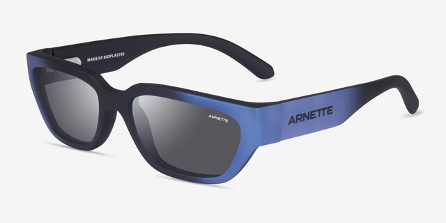 ARNETTE Curbside Black Blue Eco-friendlySunglass Frames from EyeBuyDirect, Angle View