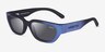 ARNETTE Curbside Black Blue Eco-friendlySunglass Frames from EyeBuyDirect, Angle View