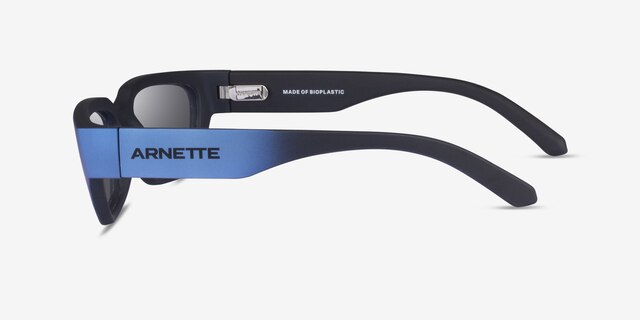 ARNETTE Curbside Black Blue Eco-friendlySunglass Frames from EyeBuyDirect, Side View