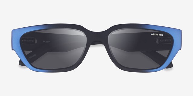 ARNETTE Curbside Black Blue Eco-friendlySunglass Frames from EyeBuyDirect, Closed View