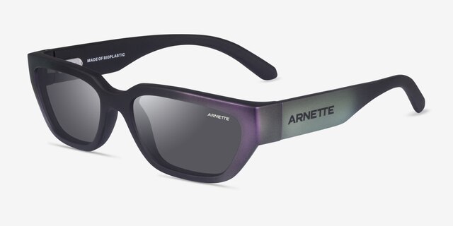 ARNETTE Curbside Black Purple Eco-friendlySunglass Frames from EyeBuyDirect, Angle View