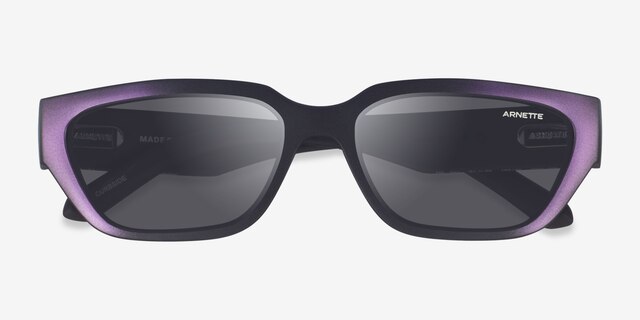 ARNETTE Curbside Black Purple Eco-friendlySunglass Frames from EyeBuyDirect, Closed View