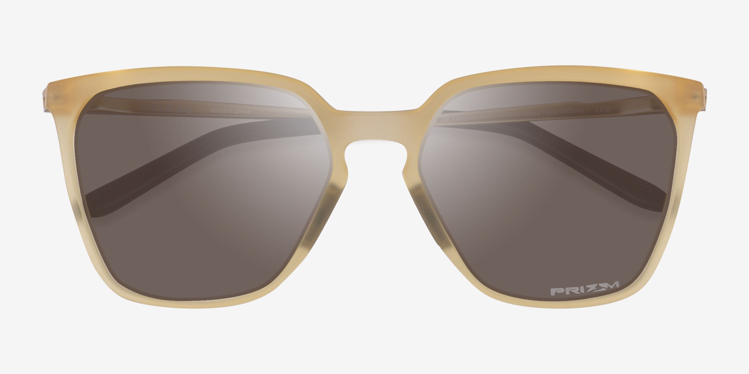 Oakley Sielo SQ Transparent Peach Square Sunglasses w/ gold polarized lenses Oakley Sielo SQ Sunglasses with Matte Black Tortoise Frame  main image 3