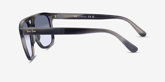 Ray-Ban RB2213 Gray PlasticSunglass Frames from EyeBuyDirect, Side View
