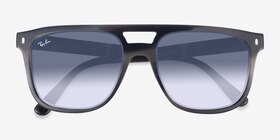Ray-Ban RB2213 Gris Plastique Soleil de Lunette de vue d'EyeBuyDirect, Vue Rapprochée