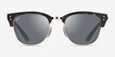 Ray-Ban Clubmaster Reverse Tortoise Gold MetalSunglass Frames from EyeBuyDirect, Front View