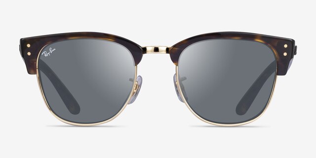 Ray-Ban Clubmaster Reverse Tortoise Gold AcetateSunglass Frames from EyeBuyDirect, Front View