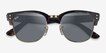 Ray-Ban Clubmaster Reverse Tortoise Gold MetalSunglass Frames from EyeBuyDirect, Closed View