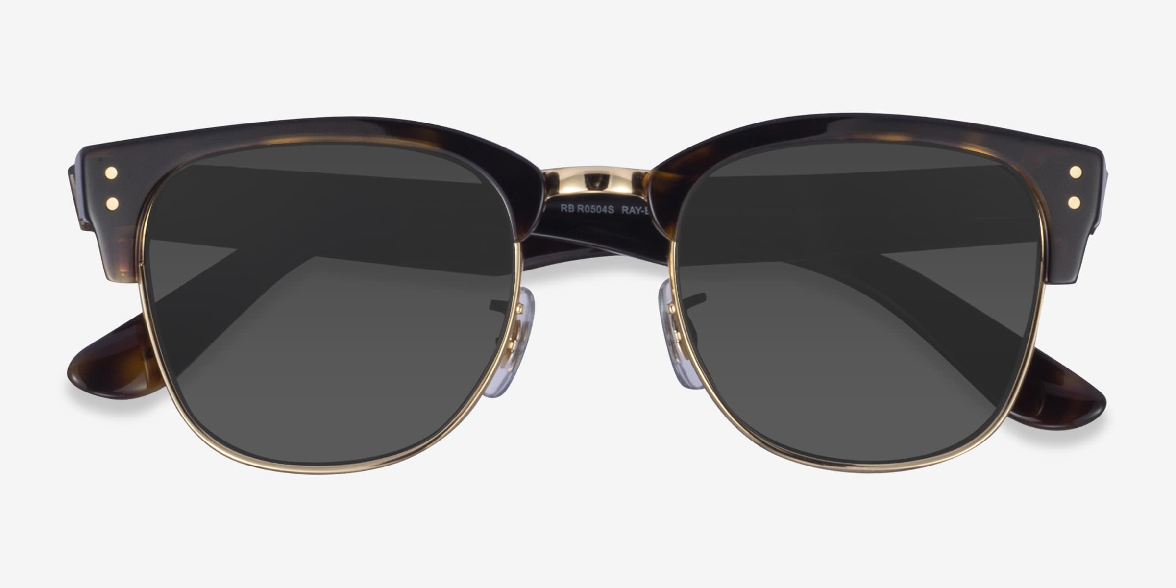 Ray-Ban Gold Frame Sunglasses with Black Lenses Ray-Ban Oval RB3547N Sunglasses - Flight Sunglasses main image 2